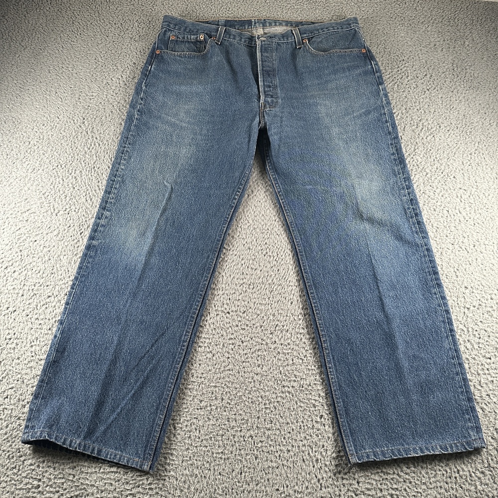 Vtg Levis 501XX Jeans Mens 42x32(38x30 Fit) Blue Straight Leg USA 90's